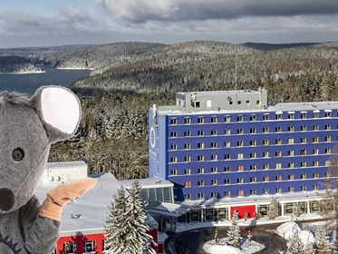 Kinderhotel: Hotel im Winter mit der W(B)ühlmaus - Hotel Am Bühl