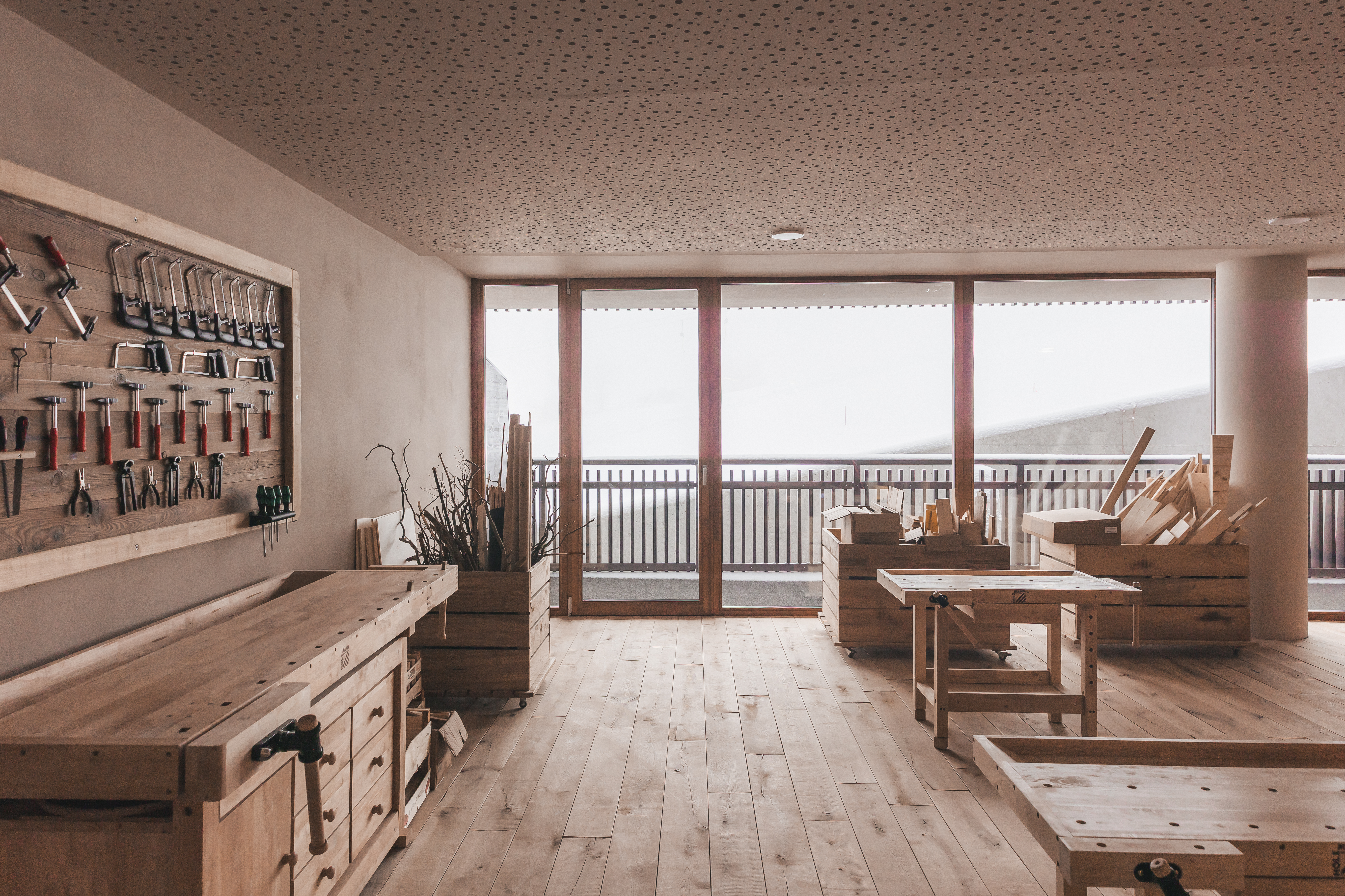 Kinderhotel: Holzwerkstatt - Hotel Familiamus