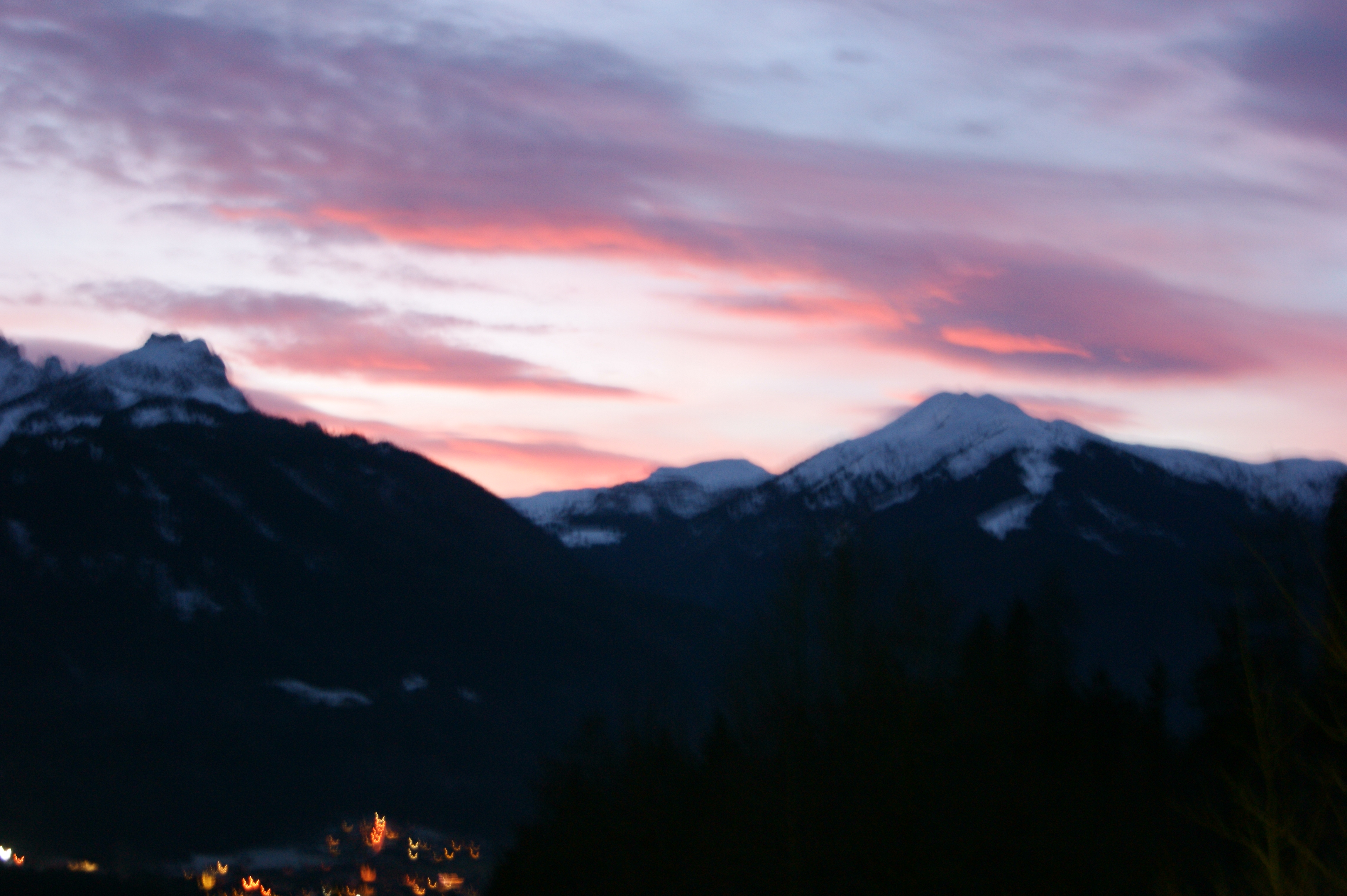 Kinderhotel: Sonnuntergang über dem Nassfeld - nawu apartments & Restaurant
