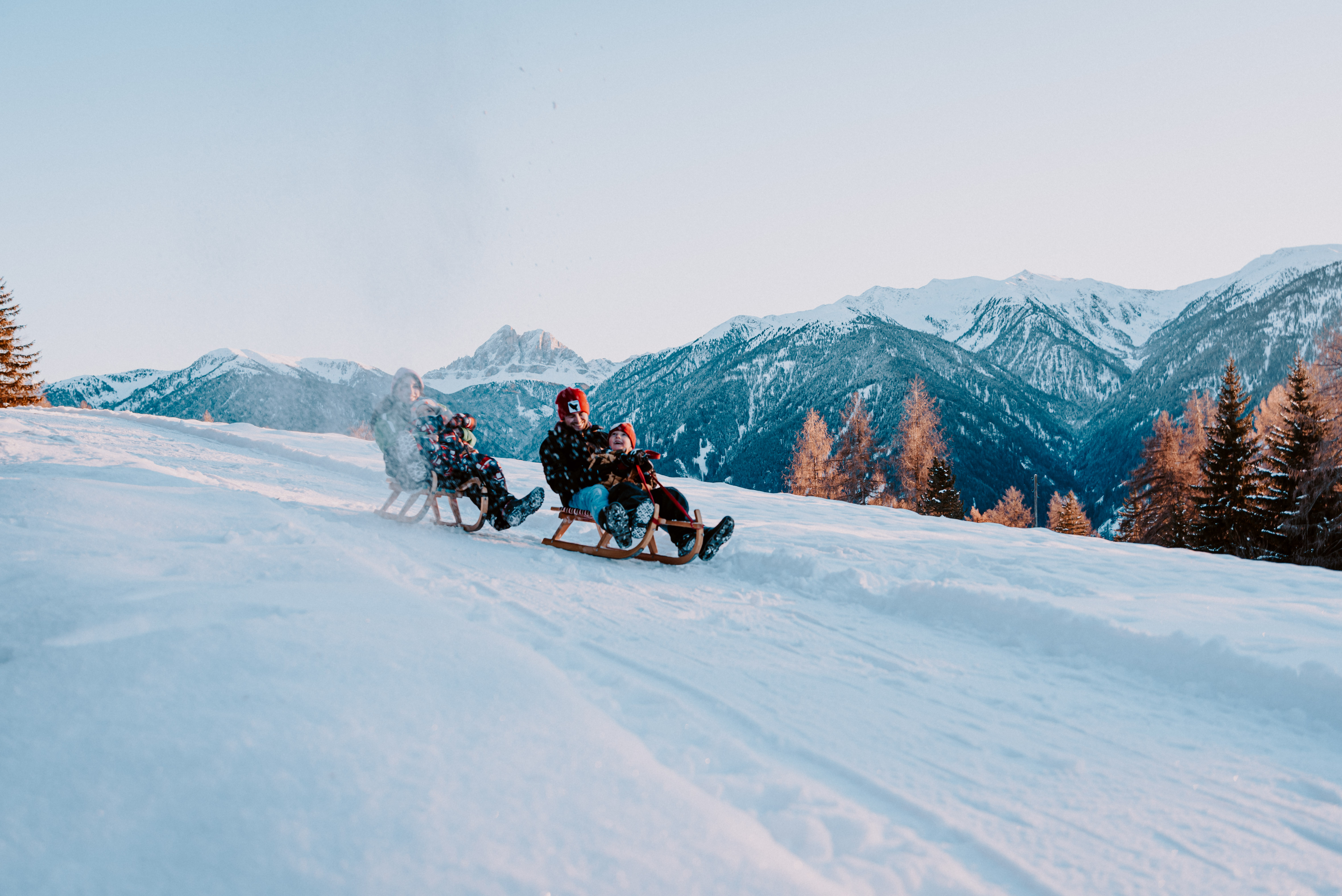 Familienhotel - Pools: Außenpool beheizt - Südtirol - Rodelspaß direkt am Hotel! - Hotel Bergschlössl