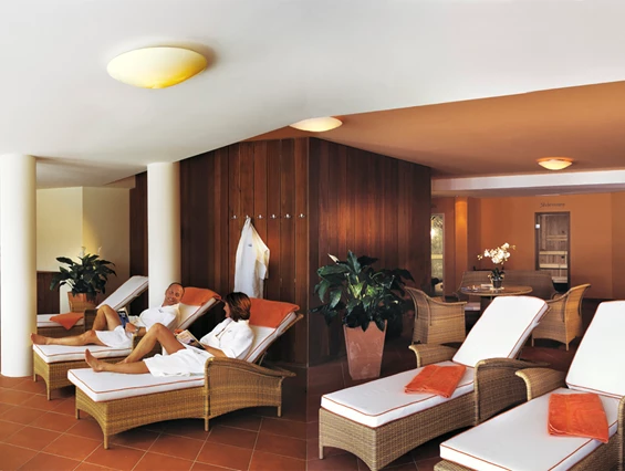 Kinderhotel: Liegeraum im Saunabereich - Hotel Zinnkrügl, Wellness-Gourmet & Relax Hotel