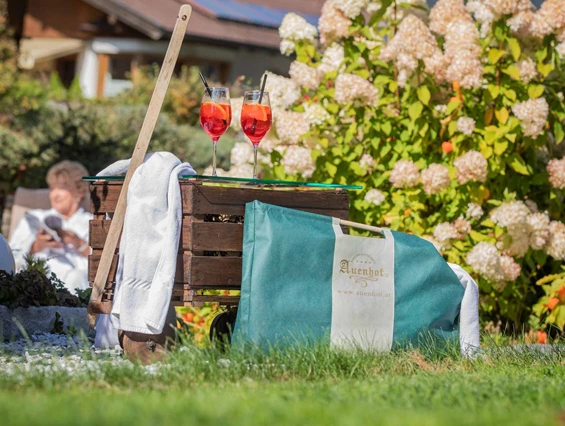 Kinderhotel: Relaxen in den Garten-Nischen - Hotel Auenhof