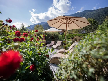 Kinderhotel: Garten-Nische zum Relaxen - Hotel Auenhof