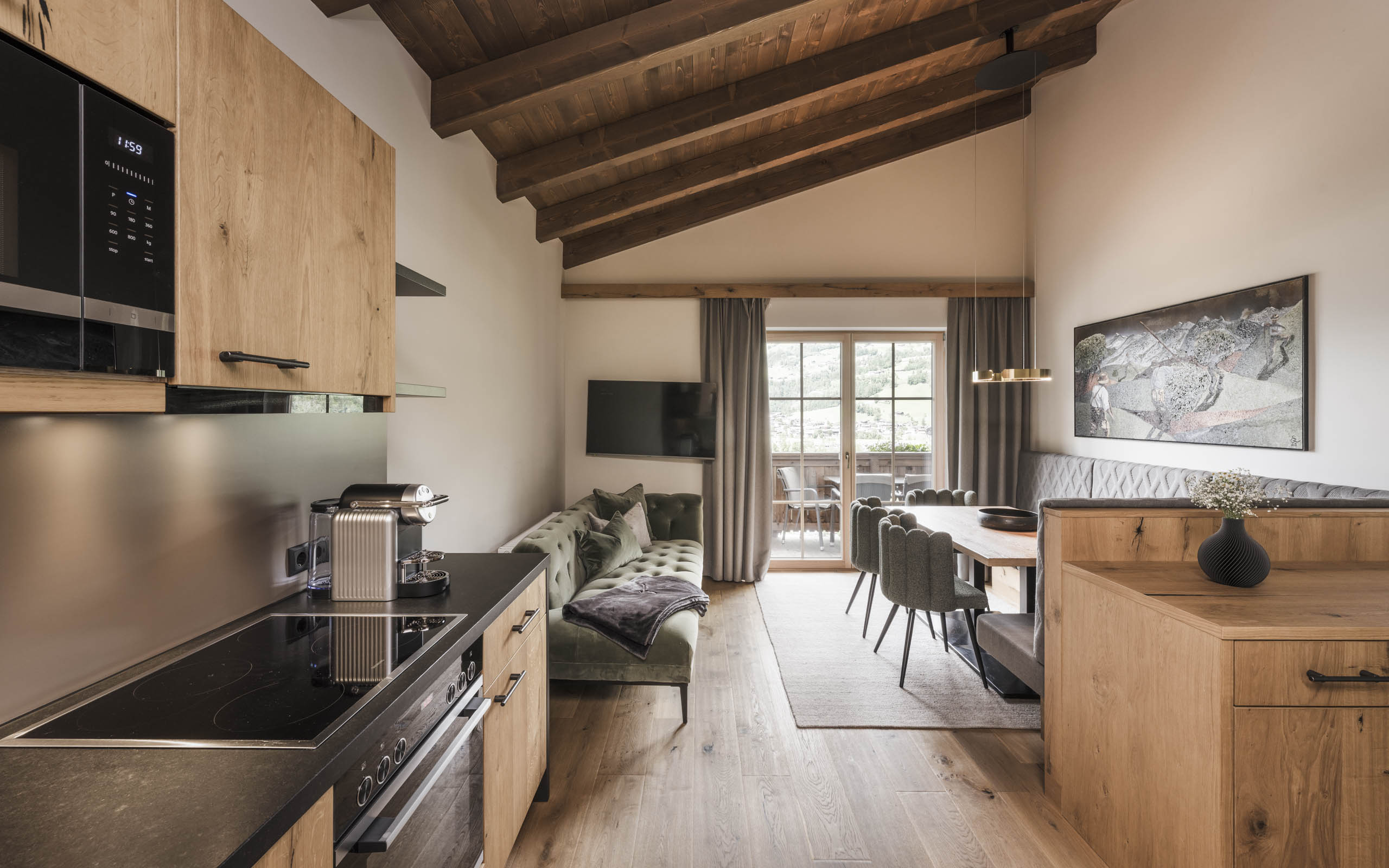 Familienhotel - WLAN - Bayrischzell - Familienappartements mit getrennten Schlafzimmern und vollausgestattter Küche zur Selbstverpflegung - Das Kaltenbach